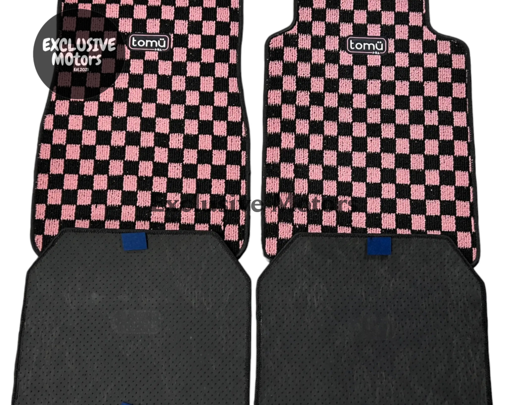 Tomu Sakura Pink Checker Floor Mats
