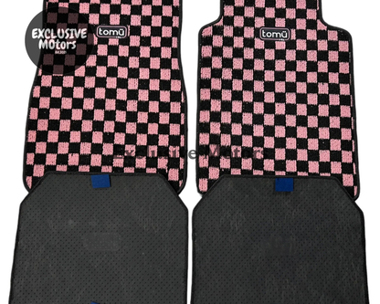 Tomu Sakura Pink Checker Floor Mats