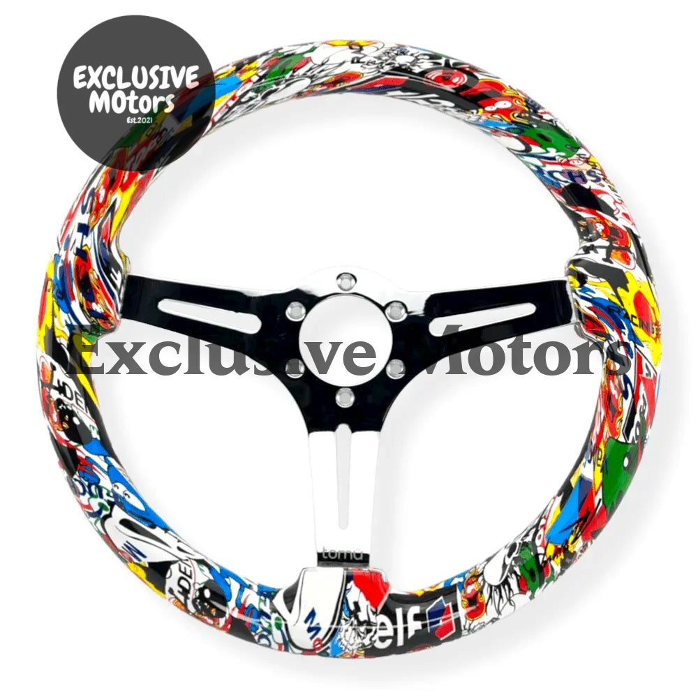 Tomu Sticker Bomb Steering Wheel