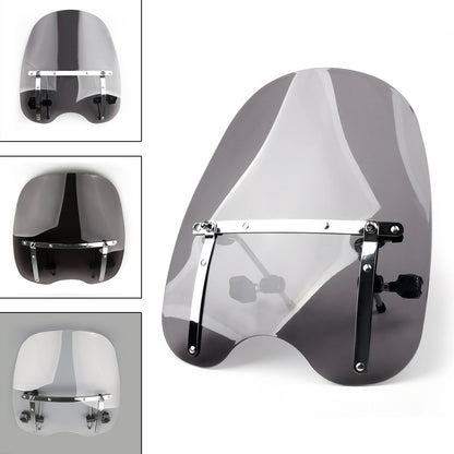 Large 19x17 Windshield Windscreen For Sportster Dyna Glide Softail Touring Generic