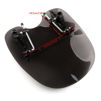 Large 19x17 Windshield Windscreen For Sportster Dyna Glide Softail Touring Generic