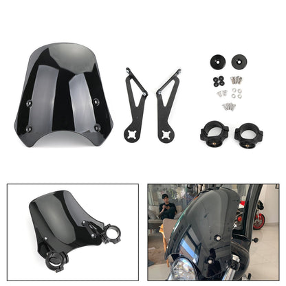 ABS Motorcycle Windscreen Windshield for Harley Dyna Softail Models Black Generic CA Market