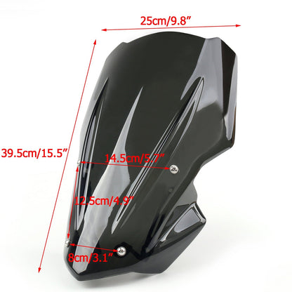 Windscreen Windshield with Bracket For Kawasaki Z 900 2017-2019 fly screen Generic