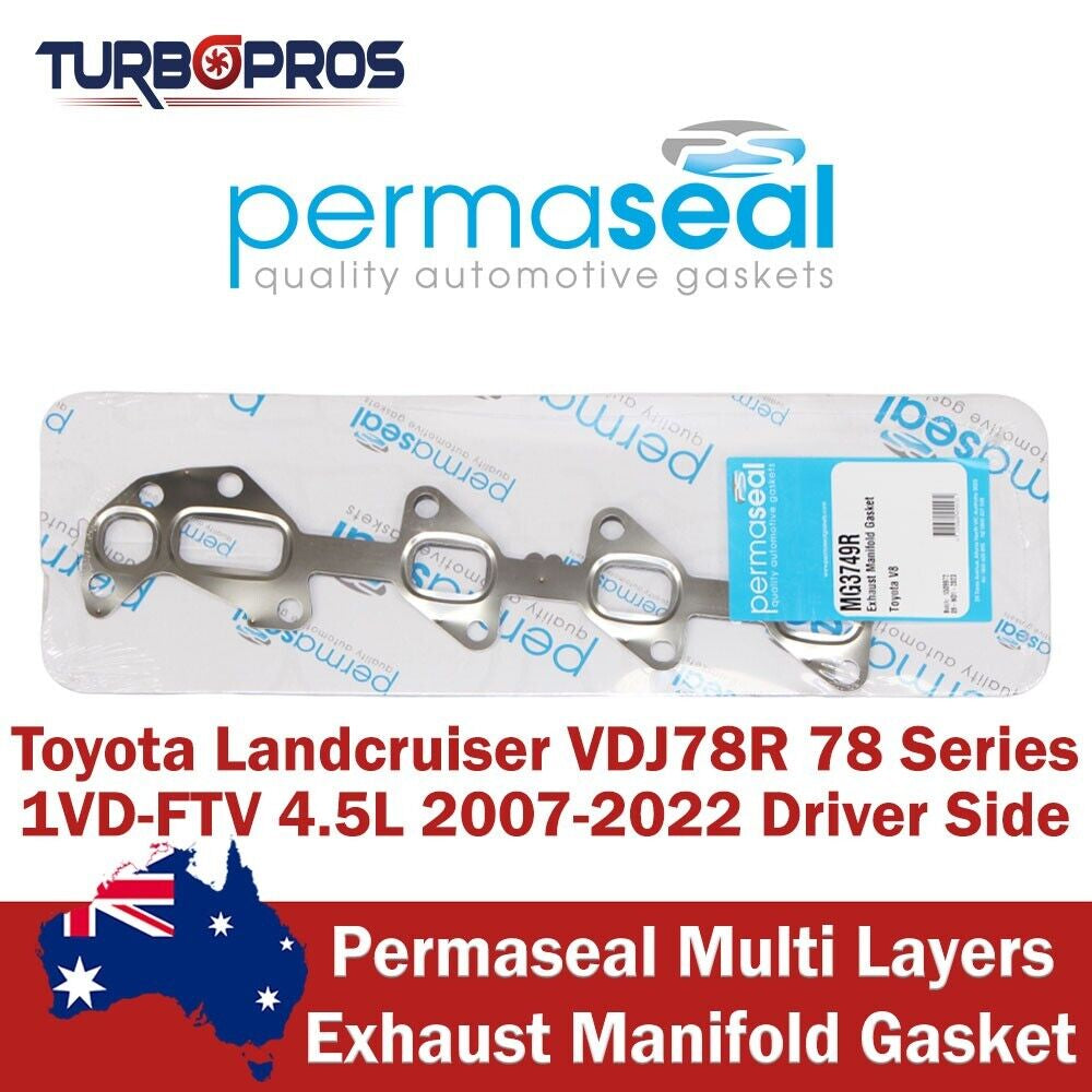 Permaseal RHS Exhaust Manifold Gasket for Toyota Landcruiser 78 Series 1VD 4.5L