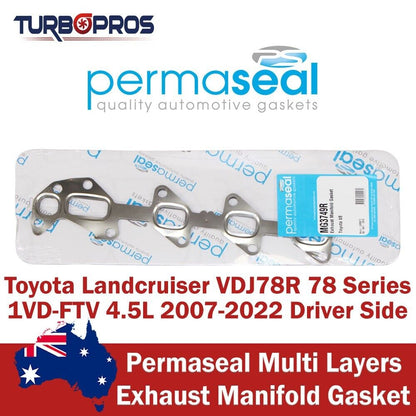 Permaseal RHS Exhaust Manifold Gasket for Toyota Landcruiser 78 Series 1VD 4.5L