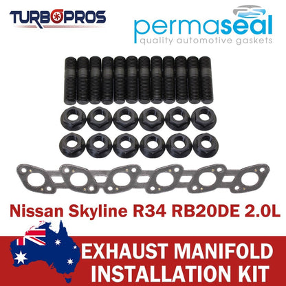 Permaseal Exhaust Manifold Stud&Gasket Kit for Nissan Skyline R34 2.0L