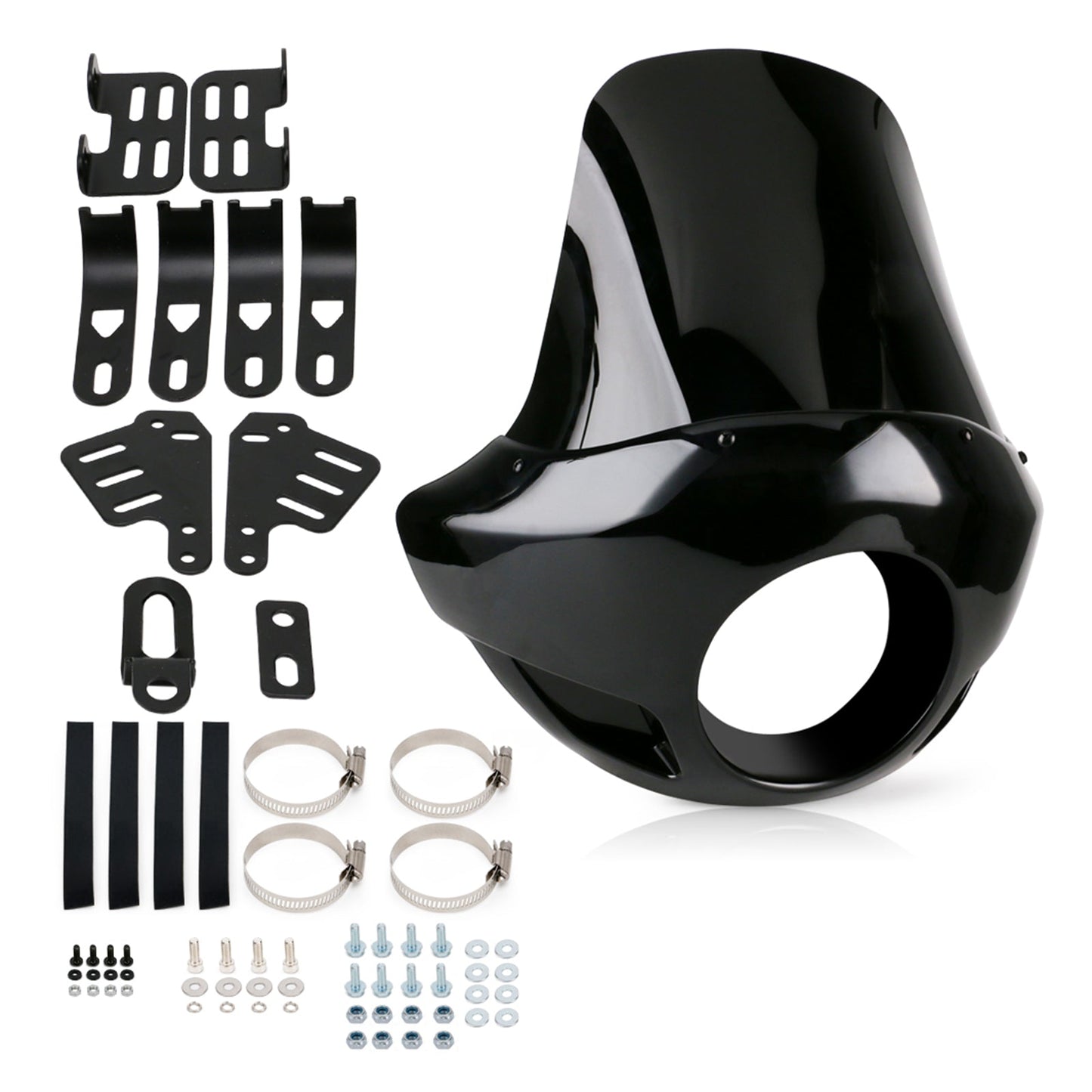 35mm-49mm Forks Most 5.75" Headlights Dyna Windshield Headlight Fairing