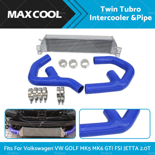 Twin Intercooler & Pipe for VW Golf GTI/Jetta/Audi A3/S3 2003-2013