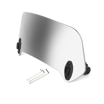 Motorcycle Adjustable Clip On Windshield Extension Spoiler Wind Deflector