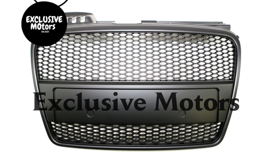 Matte Black RS4 Honeycomb Grille for Audi A4 B7 2005-2008