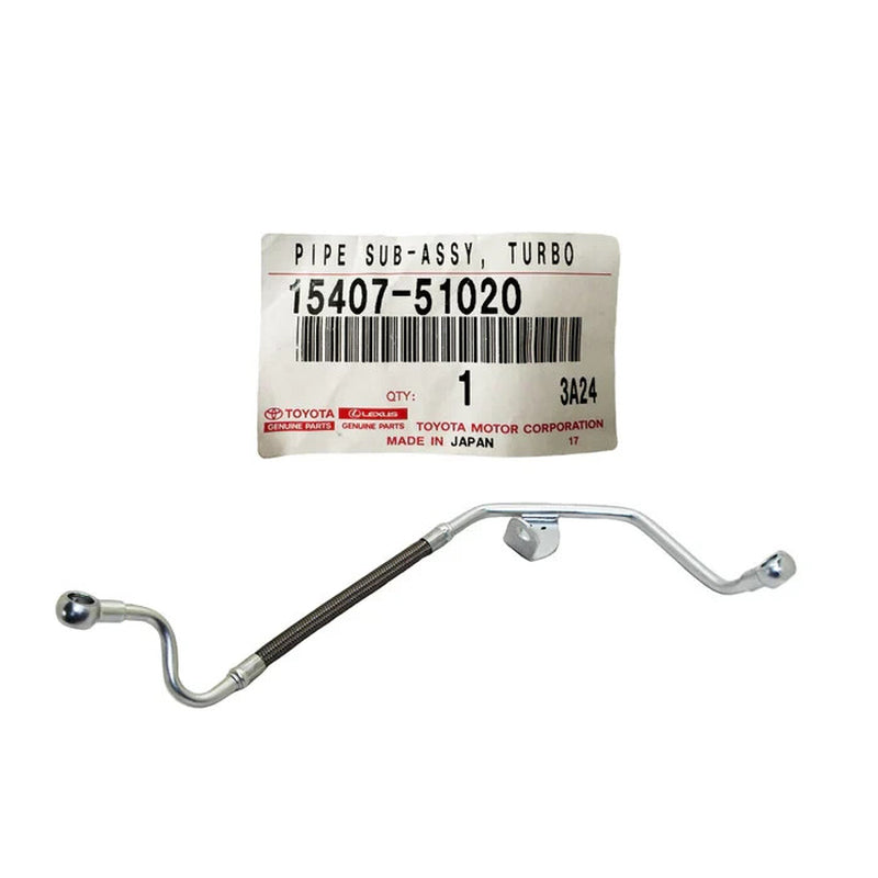 Genuine Turbo Oil Feed Pipe+Gaskets for Toyota Landcruiser 200 Series 4.5L RHS