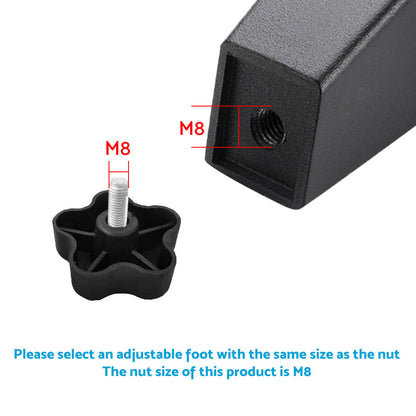 1x Awning Brace Locking Knob 8mm Plum Blossom Suitable For Carefree Caravan RV 200-34120-3