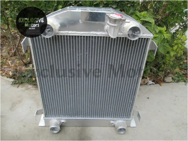 Aluminum Radiator & Fan For 1928-1929 Ford Model A With Flathead Engine