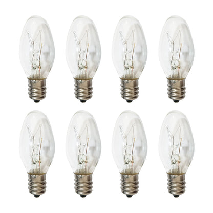 8x 7W/10W 240V E12/E14 Clear Bulbs Suitable For Night Light Replacement Warm Yellow Light-0