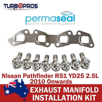 Permaseal Exhaust Manifold Titanium Stud&Gasket Kit for Pathfinder R51 YD25 2.5L