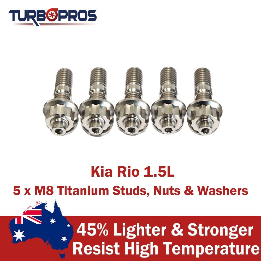 Titanium Turbo Charger Stud Kit for Kia Rio 1.5L