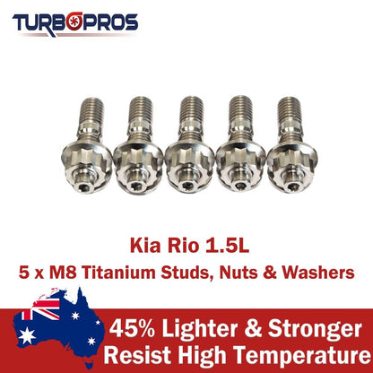 Titanium Turbo Charger Stud Kit for Kia Rio 1.5L