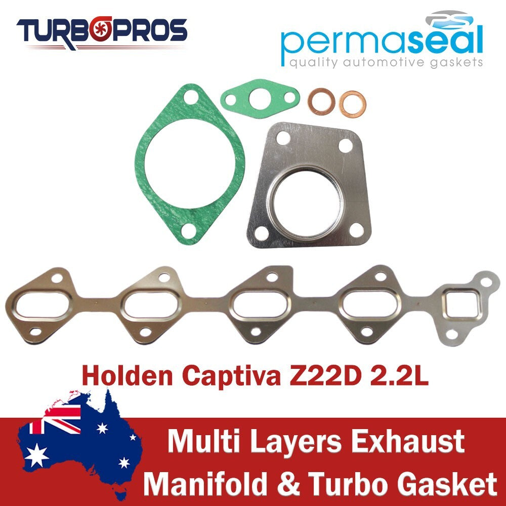 Permaseal Exhaust Manifold & Turbo Gasket Kit for Holden Captiva Z222D 2.2L