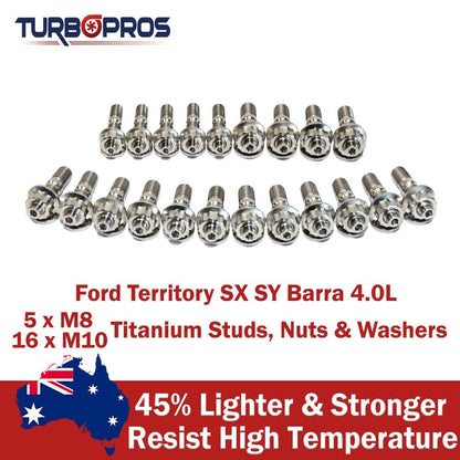 Titanium Exhaust Manifold&Turbo Full Stud Kit for Ford Territory SX SY Barra4.0L
