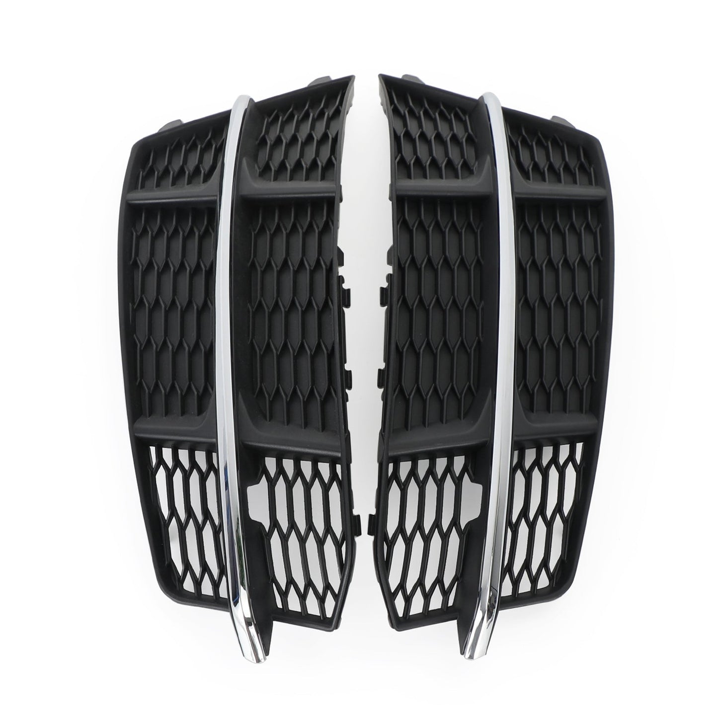 Front Bumper Grille for Audi A6 C7 S-Line Black Chrome (2016-2018)
