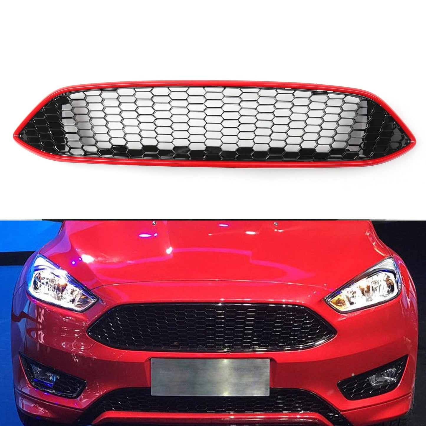 Honeycomb Upper Grille for Ford Focus S/SE/ZETEC MK3 (2015-2018)