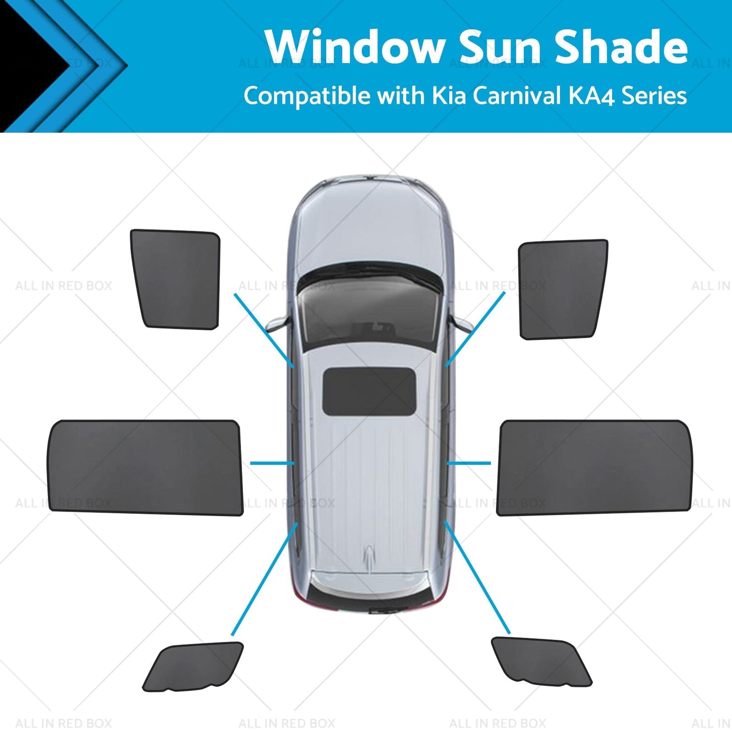 Front Rear Window Sun Shade for Kia Carnival KA4 (2020-2023)