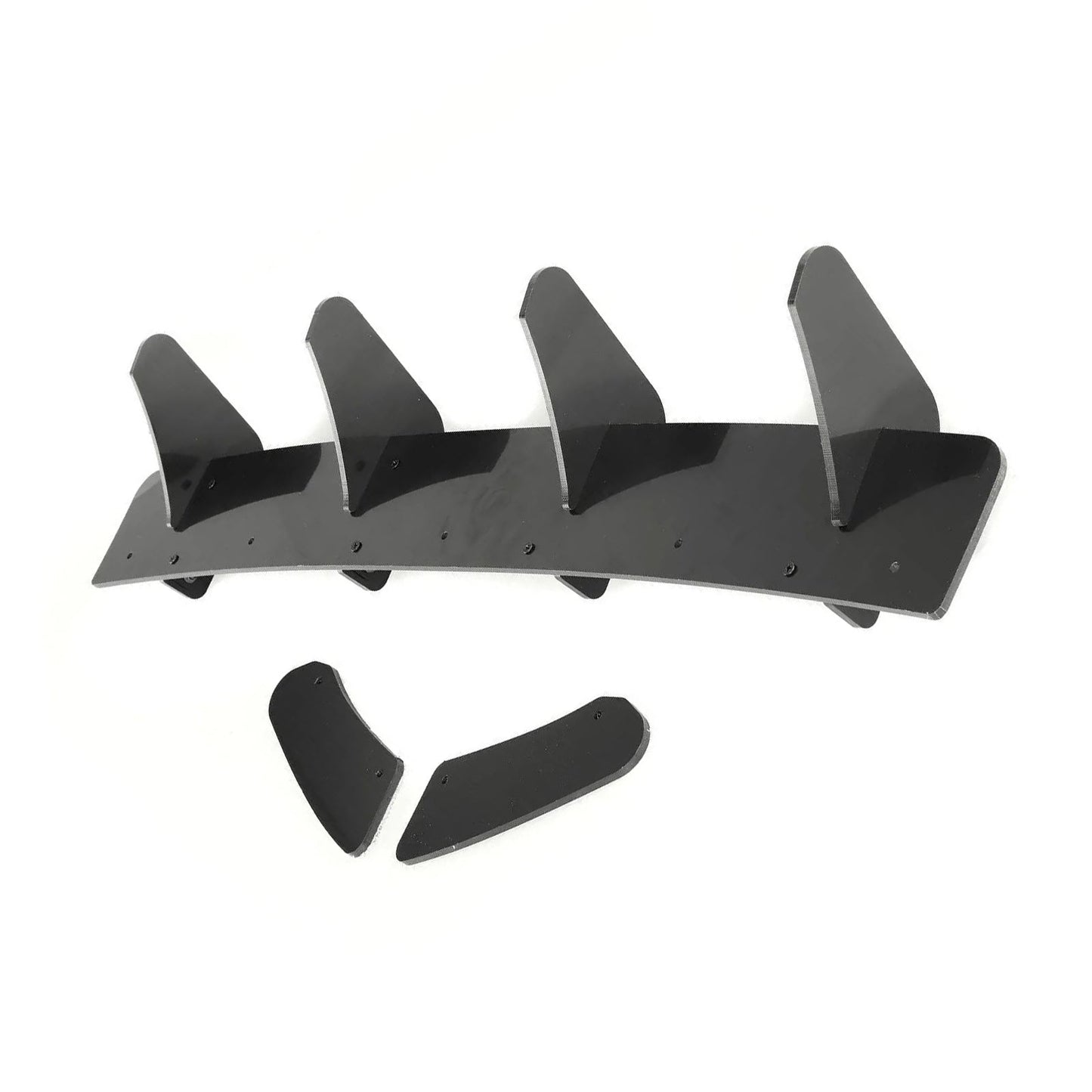 4 Fins Rear Bumper Diffuser Lip Spoiler Suitable For Volkswagen VW Golf MK7 GTI-1