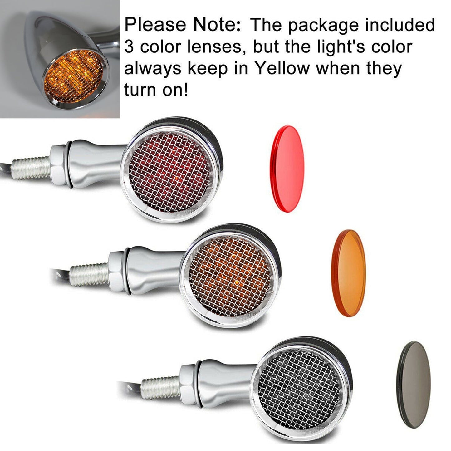 M10 Universal Motorcycle LED Turn Signal Light Indicators Blinker Lamp Generic