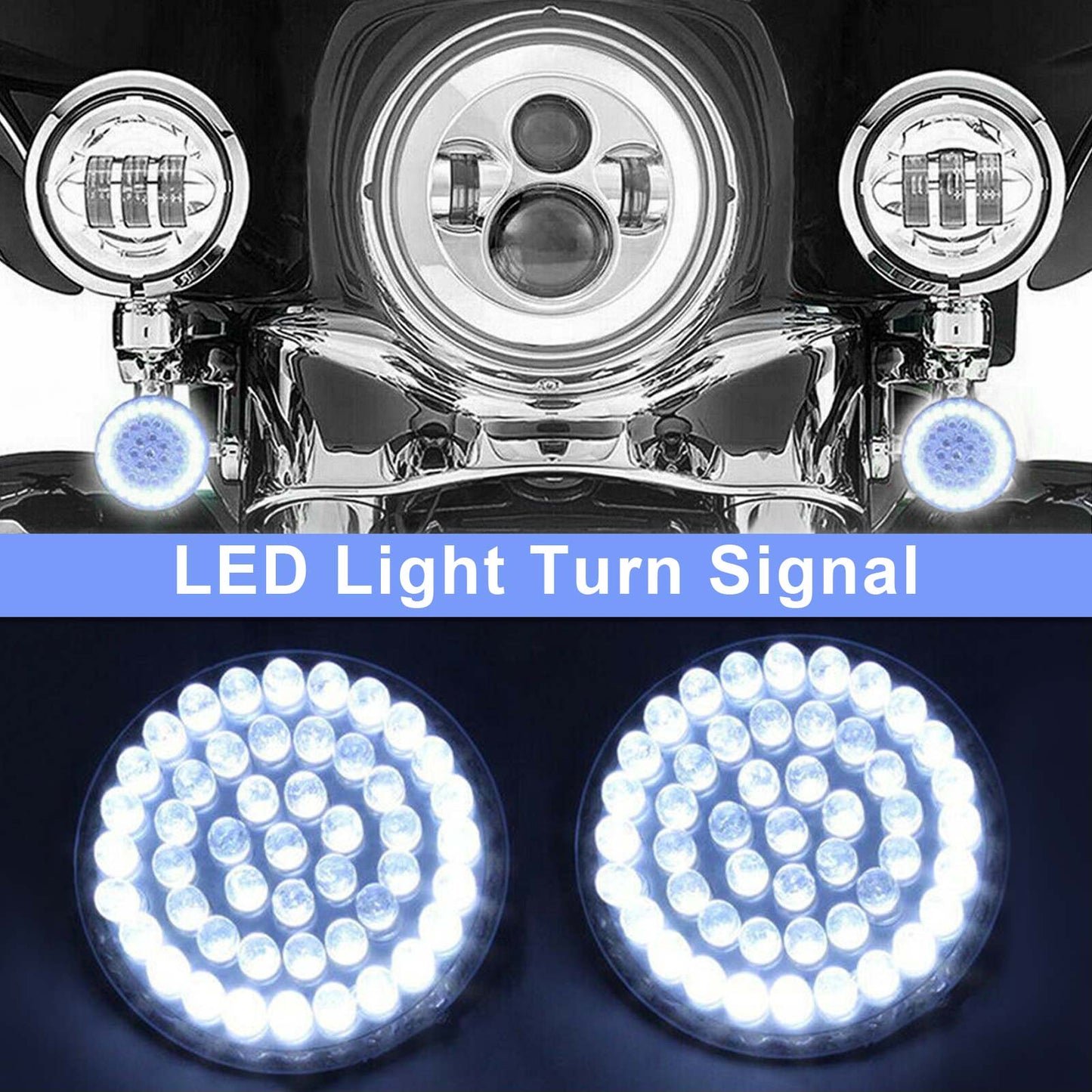 1156 Rear LED Turn Signal Insert Lights for Dyna Touring Street Road Glide 883 Generic