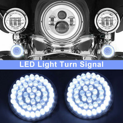 1156 Rear LED Turn Signal Insert Lights for Dyna Touring Street Road Glide 883 Generic