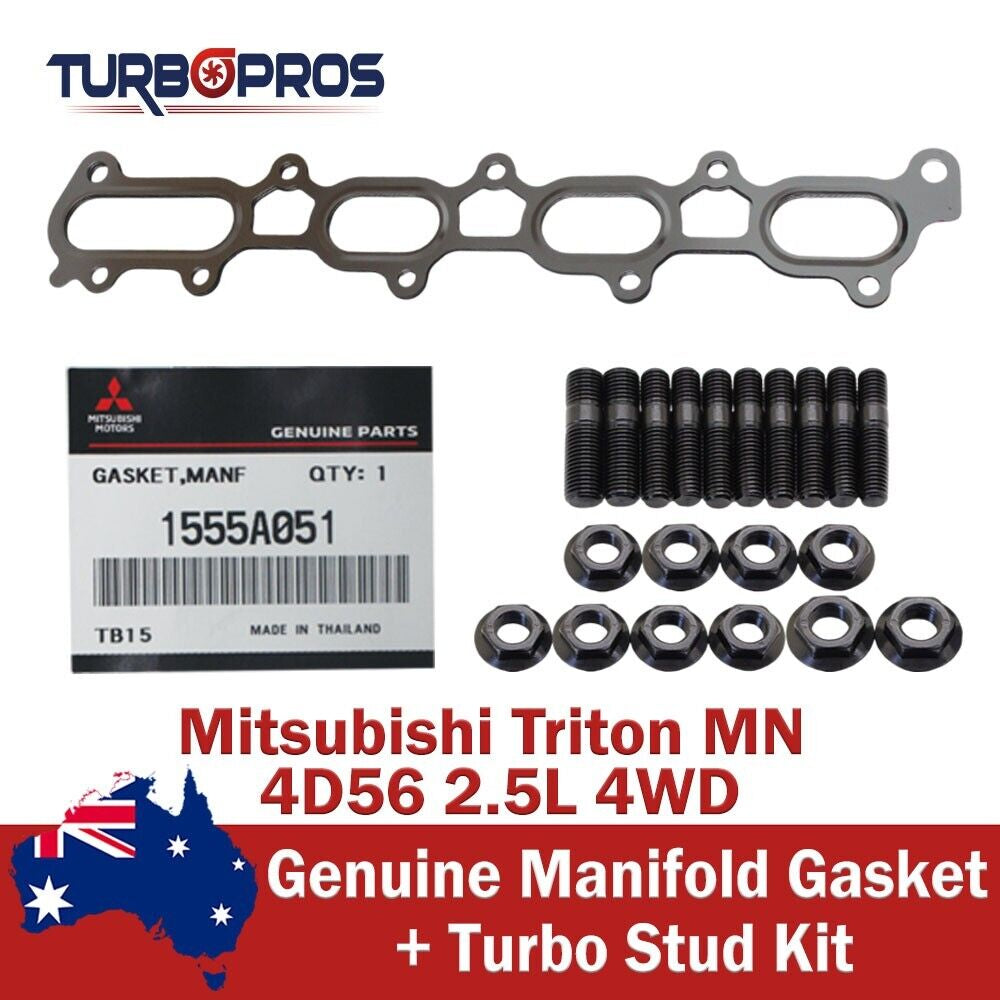 Genuine Manifold Gasket & Stud Kit for Mitsubishi Triton MN 4D56 2.5L 4WD