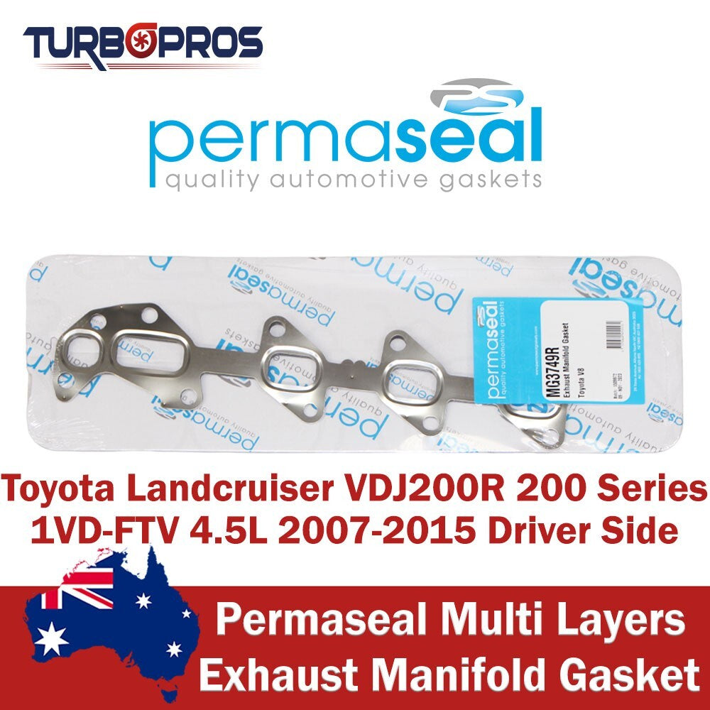 Permaseal RHS Exhaust Manifold Gasket for Toyota Landcruiser 200 Series 1VD 4.5L