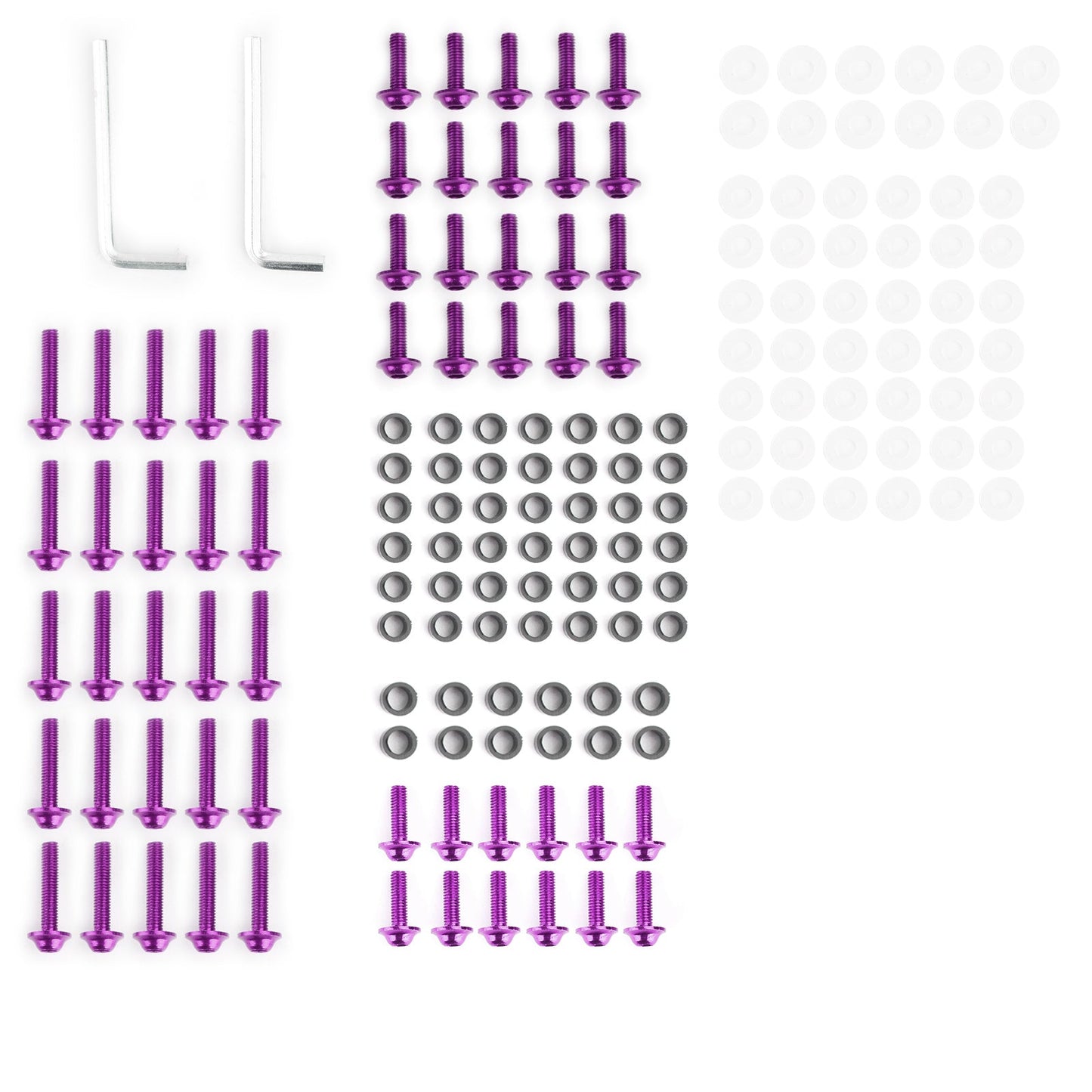 158x Fastener Clip Screw Bolt Kit Motorcycle Sportbike Windscreen Fairing Purple