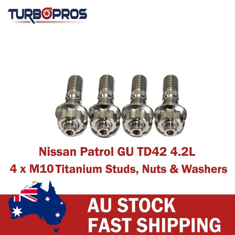 Titanium Turbo Charger Stud Kit for Nissan Patrol GU TD42 4.2L