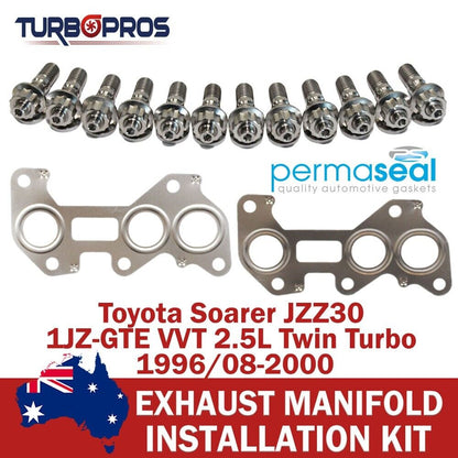 Permaseal Manifold Titanium Stud&Gasket Kit for Toyota Soarer 2.5L Twin Turbo