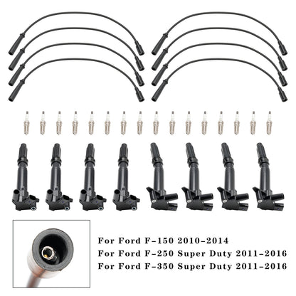 8x Ignition Coil+16x Spark Plug+8x Wire UF631 UF639 For Ford F150 6.2L 10-17