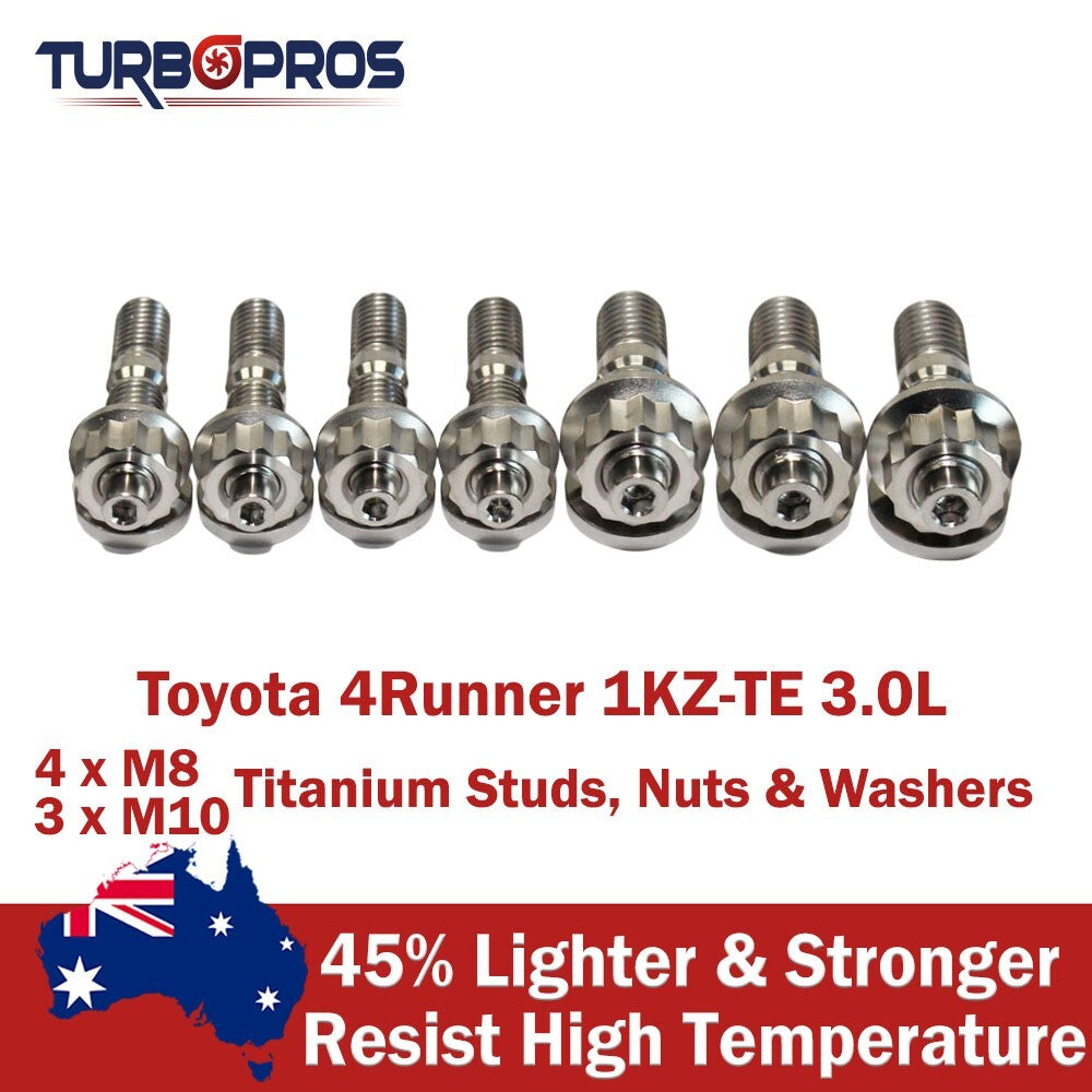 Titanium Turbo Charger Stud Kit for Toyota 4Runner 1KZ-TE 3.0L