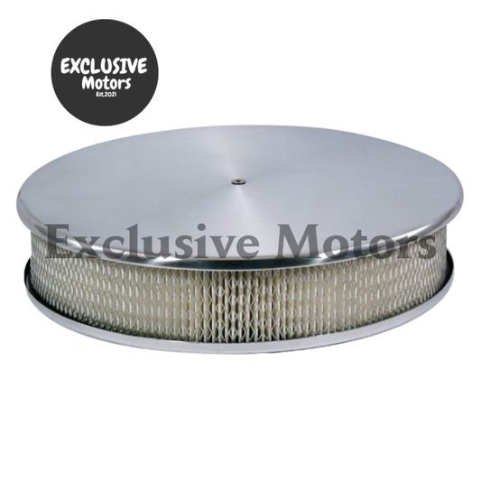 14" Round Aluminum Air Filter Kit for Holley/Edelbrock (Universal Fit)