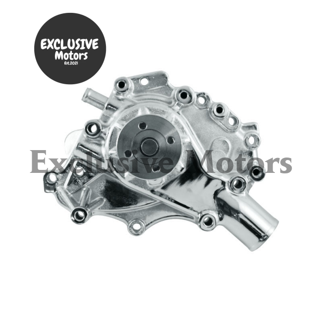 Chrome & Aluminum Water Pump for Ford 302/351 Cleveland (1969-1974)