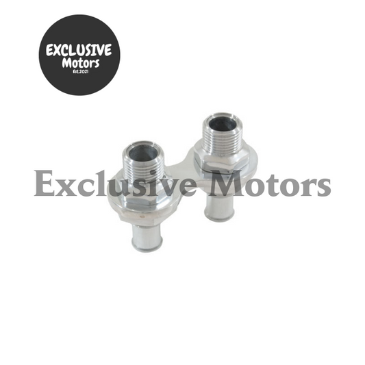 2-Port Polished Aluminum Heater Bulkhead for Air Con