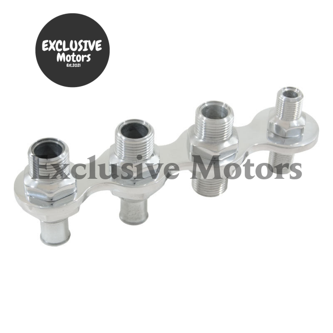 4 Port A/C & Heater Bulkhead, Polished Aluminum