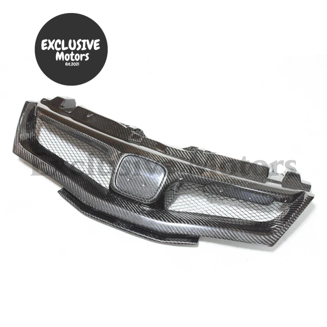 Carbon Fiber Front Grille For Honda Civic Fn Fk Fn2 Type R (2006-2012)