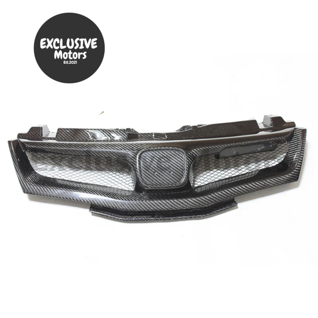 Carbon Fiber Front Grille For Honda Civic Fn Fk Fn2 Type R (2006-2012)