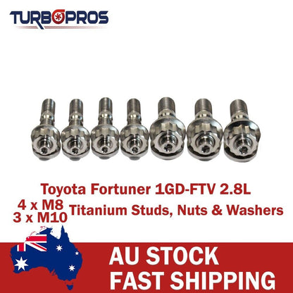 Titanium Turbo Charger Stud Kit for Toyota Fortuner 1GD-FTV 2.8L