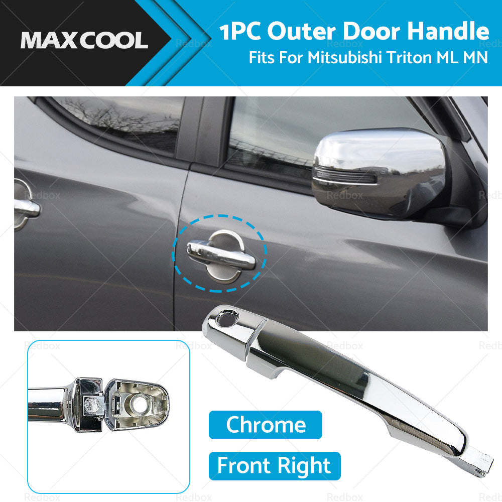 Front Right Chrome Door Handle for Mitsubishi Triton ML MN 2006-2015