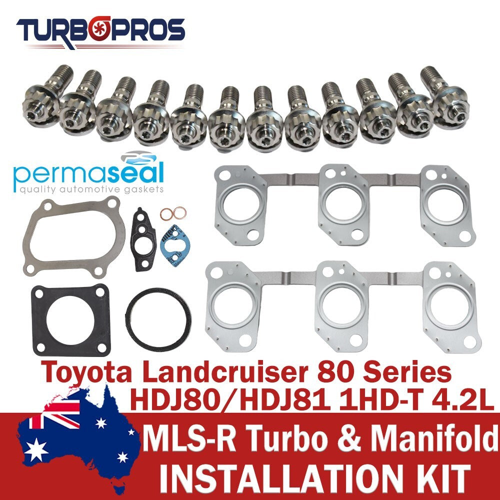 Permaseal Turbo&Manifold Titanium Stud&Gasket for Toyota 80 Series 1HD-T 4.2L