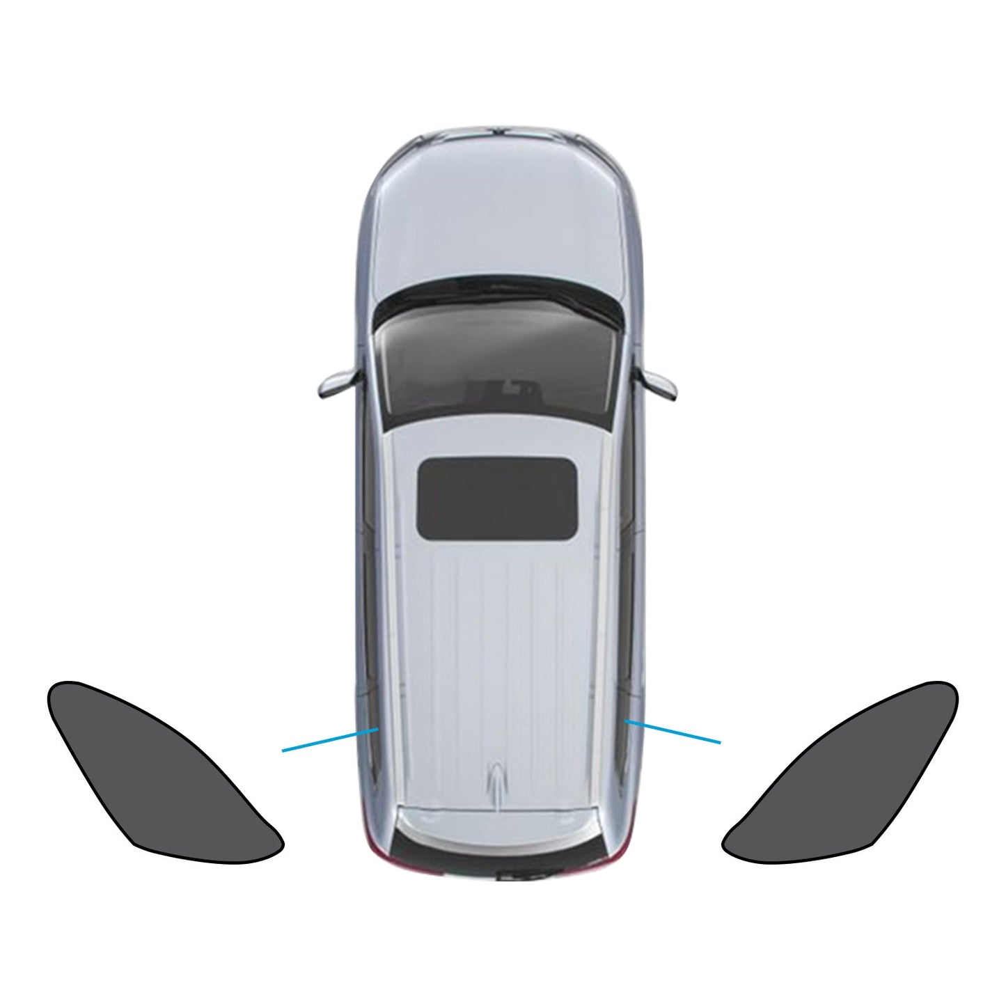 2x Triangular Car Window Sun Shades Suitable For Mazda CX-30 2019-2025 UV Protection-0