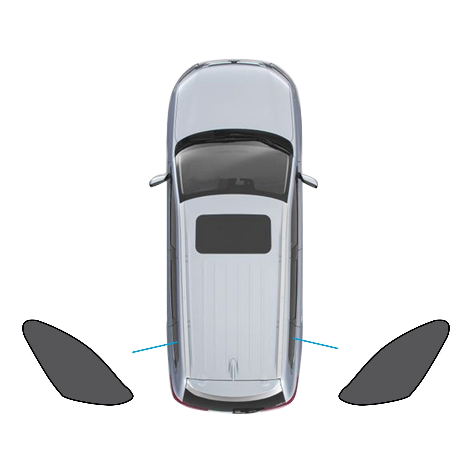 2x Triangular Car Window Sun Shades Suitable For Mazda CX-30 2019-2025 UV Protection-0