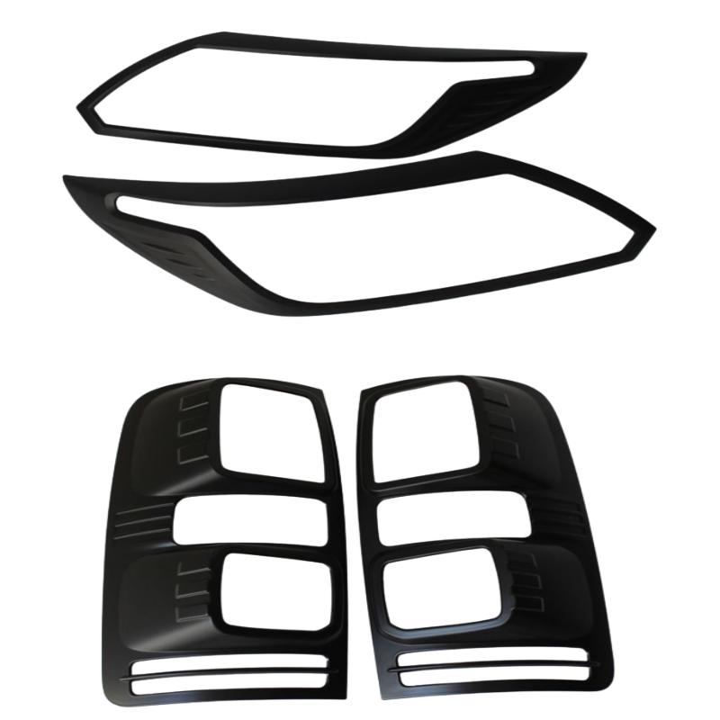 Headlight & Taillight Covers for Holden Colorado Matte Black (2016-2019)