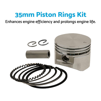 35mm Piston Rings Kit Suitable For Honda GX25 GX25N Engine Brush Cutter Trimmers-1